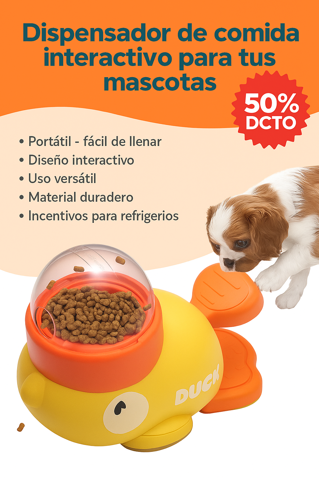Dispensador De Comida Interactivo para Mascotas