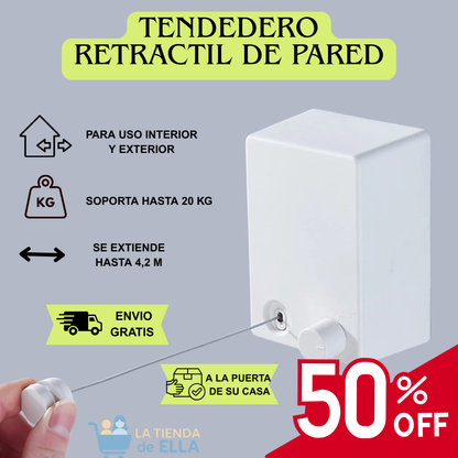 Tendedero De Ropa Retractil