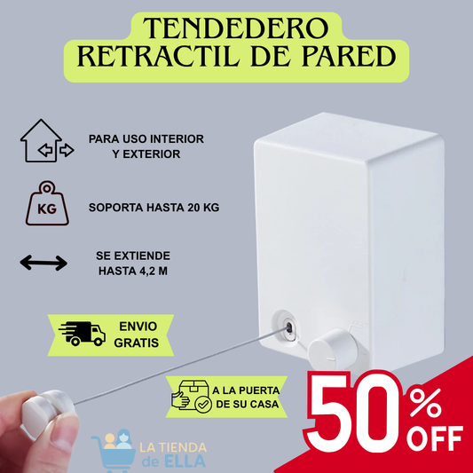 Tendedero De Ropa Retractil